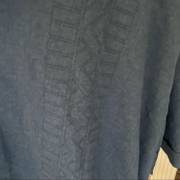 NWT cafe luna blue Mens xl dress shirt - Picture 2 of 6